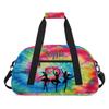 Obtravar Custom Dance Gym Bags Ballet Personalized Name Sport Overnight Duffel Bags for Girls Weekender Travel Bag Carry On Training Bag, Colorful Tie Dye Print view 1