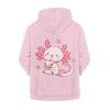 Belidome Girls Axolotl Kids Hoodies Hooded Jacket for School Athletic Full Zipper Long Sleeve Winter Spring Coat view 2