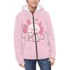 Belidome Girls Axolotl Kids Hoodies Hooded Jacket for School Athletic Full Zipper Long Sleeve Winter Spring Coat view 3