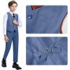 Boys Suits Size 2 Toddler Kids Blue Gray Suits for Boys Boy's Dress Vest Pants Suit Set First Communion Easter Outfits view 3