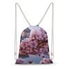 SDTKLHW Drawstring Backpack Cherry Blossoms Printed Drawstring Bags Sport Gym Sackpack Sports Sackpack for Beach Hiking Yoga Travel view 1