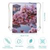 SDTKLHW Drawstring Backpack Cherry Blossoms Printed Drawstring Bags Sport Gym Sackpack Sports Sackpack for Beach Hiking Yoga Travel view 2