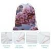 SDTKLHW Drawstring Backpack Cherry Blossoms Printed Drawstring Bags Sport Gym Sackpack Sports Sackpack for Beach Hiking Yoga Travel view 4