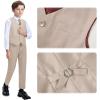 Laimi Duo Boy Suits Slim Fit Champagne Suits for Boys Vest Pants Set Toddler Kids Wedding Christmas Outfits Size 3T view 3
