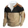 Sunaei Men Western Aztec Pullover Sweatshirts Quarter Zip Jacket Tops Fleece Lined Fashion Sweatshirt Cowboy Western Clothing view 1