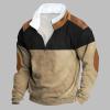 Sunaei Men Western Aztec Pullover Sweatshirts Quarter Zip Jacket Tops Fleece Lined Fashion Sweatshirt Cowboy Western Clothing view 2