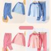 Kids Youth Boys Girls' Long Sleeve Cotton ajamas Set Snug Fit Kids Color Block Soft Slepwear (Red, 15-16 Years) view 2