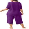 POSESHE Womens Plus Size Pajamas Cute Short Sleeve Tops and Pants 2 Piece Sleep Pajama Set Plus Size,Green,XL view 4
