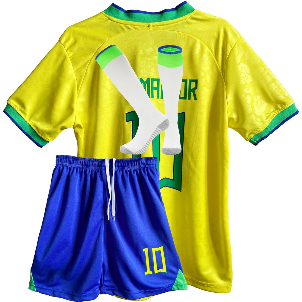 Soccer Jerseys for Boys Kids Football Training Uniform Soccer Fans Jerseys Youth Gift Kit Set (US, Age, 13 Years, 14 Years, Green&Yellow)