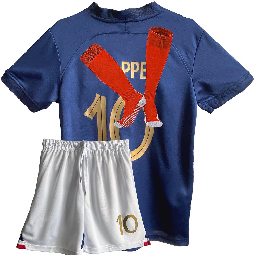 Soccer Jerseys for Boys Kids Football Training Uniform Soccer Fans Jerseys Youth Gift Kit Set (US, Age, 4 Years, 5 Years, Dark Blue)