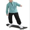 Echinodon Girls Waterproof Jogging Pants Kids Fleece Lined Trousers Outdoor Elastic Waist Hiking Cargo Pants Black 140 view 3