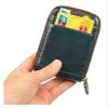 Sheenburphy Organ Style Leather Card Bag Leather Coin Purse Leather Card Bag is A Fashion Trend for Travel Leisure for Gift Wallets(Brown to Green) view 2