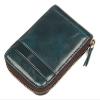 Sheenburphy Organ Style Leather Card Bag Leather Coin Purse Leather Card Bag is A Fashion Trend for Travel Leisure for Gift Wallets(Brown to Green) view 4