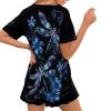 JEOCODY Dragonfly Pajamas for Women Plus Size 2 Piece Lounge Set with Pockets Comfy Sleepwear Cute Loungewear Comfy Pjs Lounge Sets with Pockets view 3