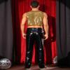 Lars Amadeus Christmas Golden Metallic Crop Tank Tops for Men's Holographic Sleeveless T-Shirt Rave Disco Shiny Vest Large view 3