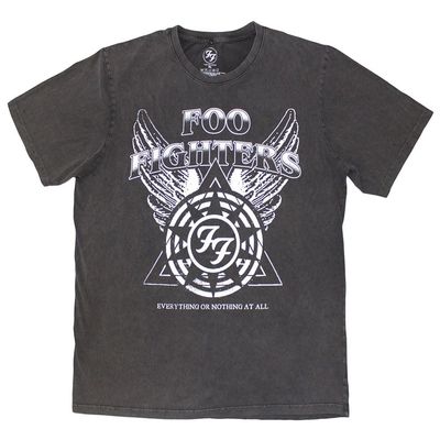 Rock Off officially licensed products Foo Fighters Everything Or Nothing Grey Stone Wash T-Shirt