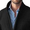 Men's Long Sleeve Thickening Cardigans Shawl Collar Buttons Cardigan Sweaters Western Button Casual Jacket Big and Tall (Black,3X-Large) view 2