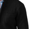 Men's Long Sleeve Thickening Cardigans Shawl Collar Buttons Cardigan Sweaters Western Button Casual Jacket Big and Tall (Black,3X-Large) view 3