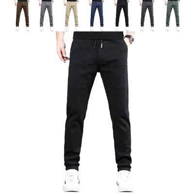 High Stretch Multi-Pocket Durable Cargo Pants, Stretch Cargo Pants Men (Black,3X-Large,Short)