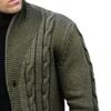 DGHM-JLMY Men's Shawl Collar Slim Fit Sweater Thick Warm Cable Knit Sweaters Cardigan Casual Open Front (Medium,Army Green) view 3