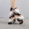 QERPON Women Faux Furred Leg Warmers Plush Hat Winter Boot Covers for Hot Girls Fuzzy Hat Leg Warmers Fashion Accessory view 3