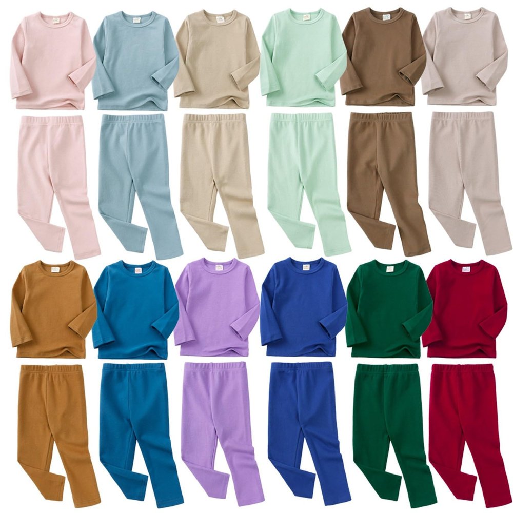 Newborn Baby Boy Girl Solid Ribbed Knitted Long Sleeve Romper Pants Cotton Infant Fall Winter (Blue, 9-12 Months)