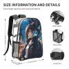 YTBNFDS Travel Backpack for Men Women,Stylish Clear Sports Back Pack with Dual Side Mesh Pockets - cool wallpapers Print view 4