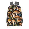 YTBNFDS Travel Backpack for Men Women,Stylish Clear Sports Back Pack with Dual Side Mesh Pockets - Edible Mushrooms Print view 1
