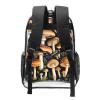 YTBNFDS Travel Backpack for Men Women,Stylish Clear Sports Back Pack with Dual Side Mesh Pockets - Edible Mushrooms Print view 2
