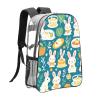 YTBNFDS Travel Backpack for Men Women,Stylish Clear Sports Back Pack with Dual Side Mesh Pockets - Cartoon Rabbit Print view 2