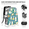YTBNFDS Travel Backpack for Men Women,Stylish Clear Sports Back Pack with Dual Side Mesh Pockets - Cartoon Rabbit Print view 3