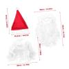 FOMIYES 1set Santa Claus Wig and Beard Kit for Christmas Cosplay Parties Includes Wavy Hair Beard and Hat Made from Non-woven Cloth for Holiday Festivities view 2