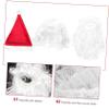 FOMIYES 1set Santa Claus Wig and Beard Kit for Christmas Cosplay Parties Includes Wavy Hair Beard and Hat Made from Non-woven Cloth for Holiday Festivities view 4