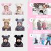 Custom Baby Toddler Winter Hat Scarf Set, Personalized Name Pom Beanie Snow Hat with Fleece Lining for Boys Girls, Beige Baby Hat view 4