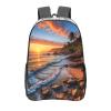 YTBNFDS Travel Backpack for Men Women,Stylish Clear Sports Back Pack with Dual Side Mesh Pockets - Beautiful Sunrise Ocean Print view 1