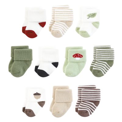 Touched by Nature Infant Boy Organic Cotton Socks, Forest Explorer, 6-12 Months