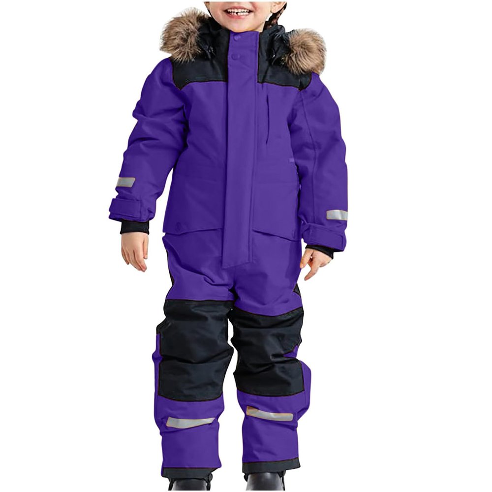 Kids Snow Suit, Kids Snow Suit One Piece Snowsuit Girls Boys Ski Snowboard Jumpsuits Winter Warm Waterproof Windproof Jackets