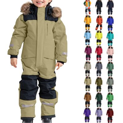 Kids Snow Suit, Kids Snow Suit One Piece Snowsuit Girls Boys Ski Snowboard Jumpsuits Winter Warm Waterproof Windproof Jackets
