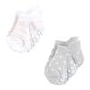 Hudson Baby Infant Girl Non-Skid No-Show Socks, Soft Pink Dot Stripe, 6-12 Months view 3