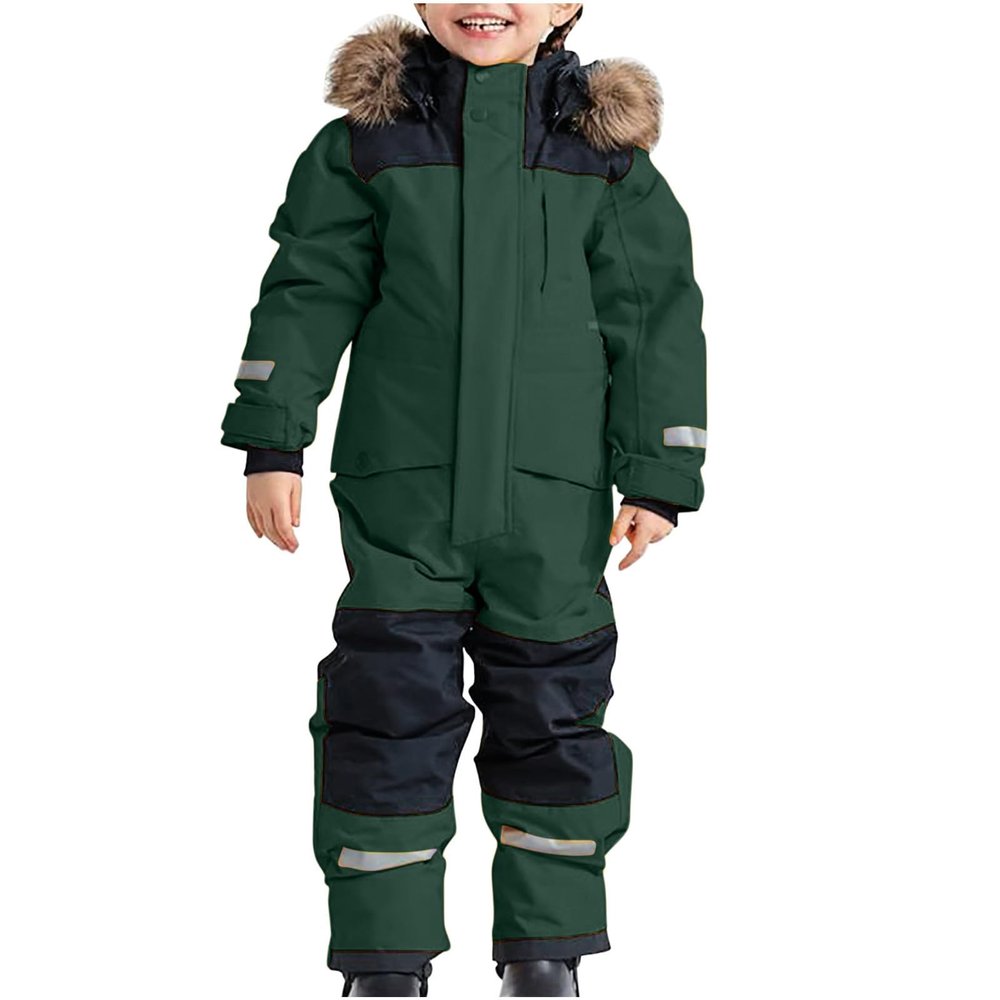 Kids Snow Suit, Kids Snow Suit One Piece Snowsuit Girls Boys Ski Snowboard Jumpsuits Winter Warm Waterproof Windproof Jackets