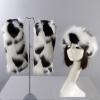 hokojix Plush Hat Leg Warmers for Ladies Winter Wear Warm Costume Girl Cosplay Photo Props Furry Hat and Leg Covers view 4