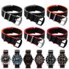 BIK 20mm 22mm Seatbelt Watch Band Nylon StrapFor Seiko Mido Military Striped Replacement Men Watch(A5 silver clasp,20mm) view 2