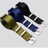 BIK 20mm 22mm Seatbelt Watch Band Nylon StrapFor Seiko Mido Military Striped Replacement Men Watch(A5 silver clasp,20mm) view 3