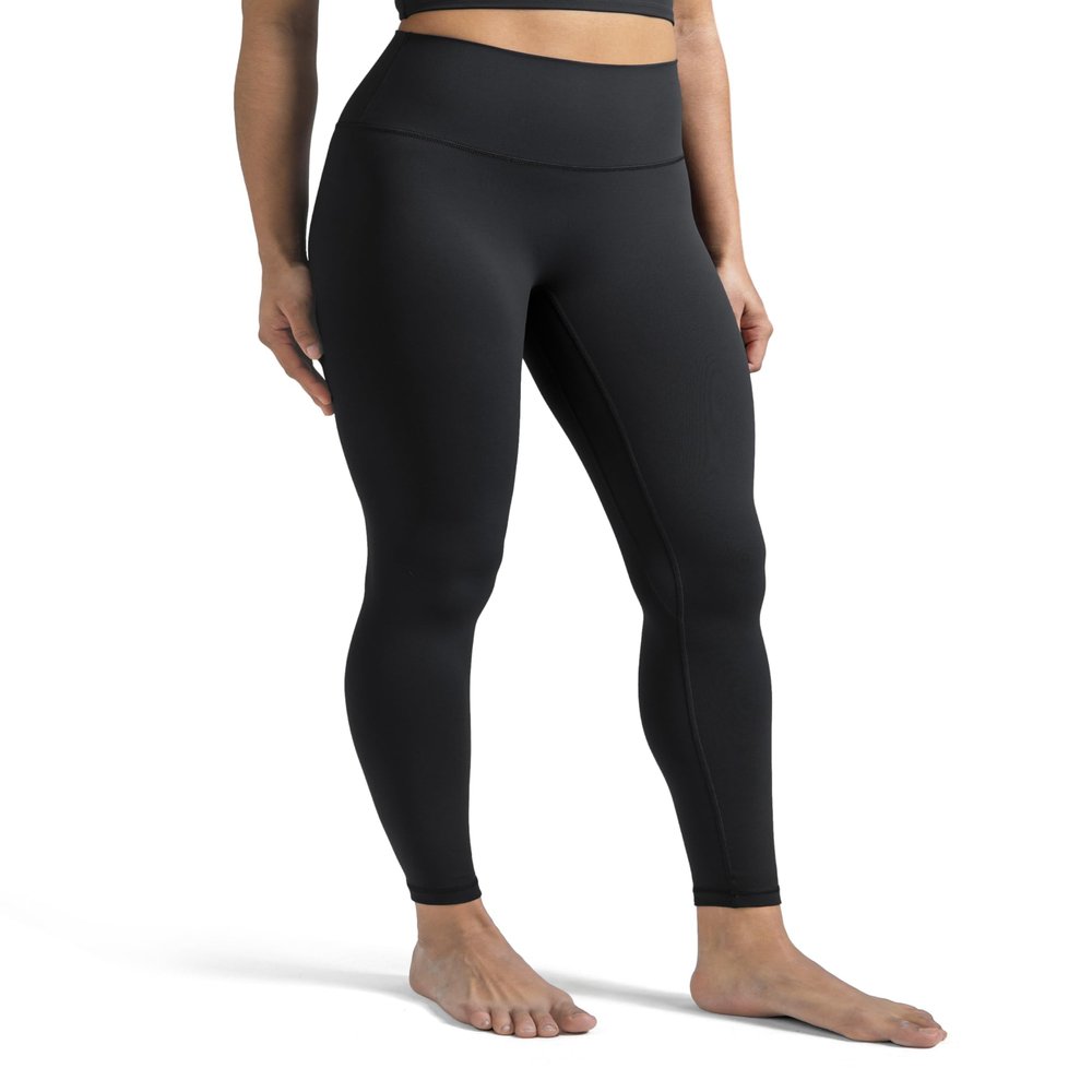 Colorfulkoala Dreamlux No Front Seam Leggings for Women 25" Inseam, High Waisted Buttery Soft 7/8 Yoga Pants (XL, Black)