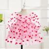 IDOPIP Toddler Baby Girls Dresses Valentines Day Sequin Heart Tutu Dress Infant Smocked Wedding Flower Girl Dress Formal Pageant Tulle Dress Princess Birthday Baptism Gown Pink Heart 3-4 Years view 3