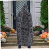 LIFKOME 1pc Halloween Costumes Warm Rag Cloak Cosplay Cape Stage Performance Handmade Black view 3