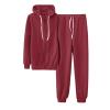 2 Piece Tracksuit for Womens Cotton Zipper Drawstring Long Sleeve Hoodie Trousers Fashion Sport Workout Jogging Sets view 1