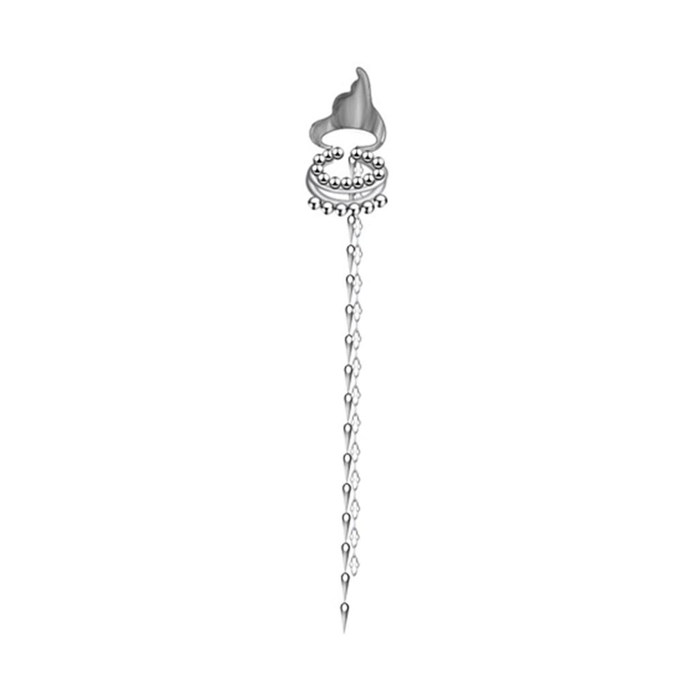 Fashion Earrings for Women 1Pc Clip Earring Long Tassel Vintage Popular Fringe Chain Clip Earring Fashion Earrings for Women Punk Pop Earrings Jewelry Birthday Valentine's Day Gift