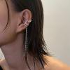 Fashion Earrings for Women 1Pc Clip Earring Long Tassel Vintage Popular Fringe Chain Clip Earring Fashion Earrings for Women Punk Pop Earrings Jewelry Birthday Valentine's Day Gift view 4