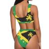 ASQVTIFE Jamaica Swimsuits for Women Yellow Bikini Coconut Tree Bikini Jamaican Outfits for Women Plus Size Swimsuit for Women Bathing Suit for Women 2 Piece Bikini Womens Bikini Set Bikini Top 4XL view 2